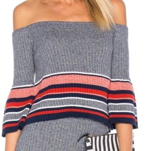 Lovers + Friends off-the-shoulder knit top